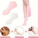 Silicone Gel Moisturizing Ultra-Soft Spa Socks for Repair Dry Cracked Feet and Ankles | Skincare | Spa Moisturizing Gel Socks | Spa Socks for Cracked Heels | Spa Gel Socks