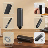 ☕ Rechargeable Electric Milk Frother – Handheld Coffee Mixer With USB Charging